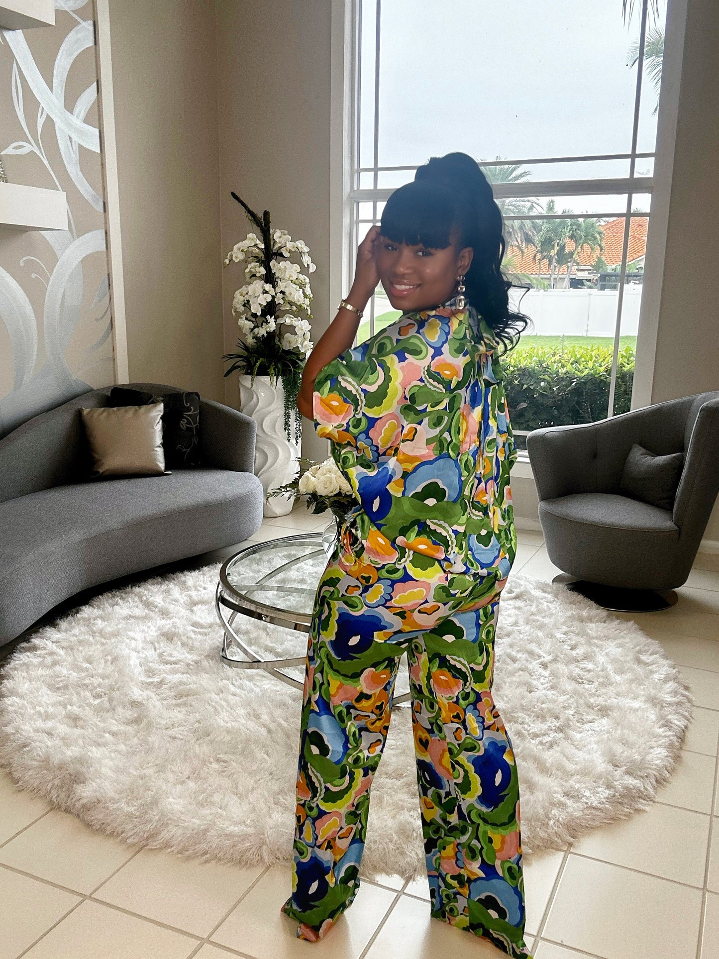 FLORAL BLOOM PANT SET