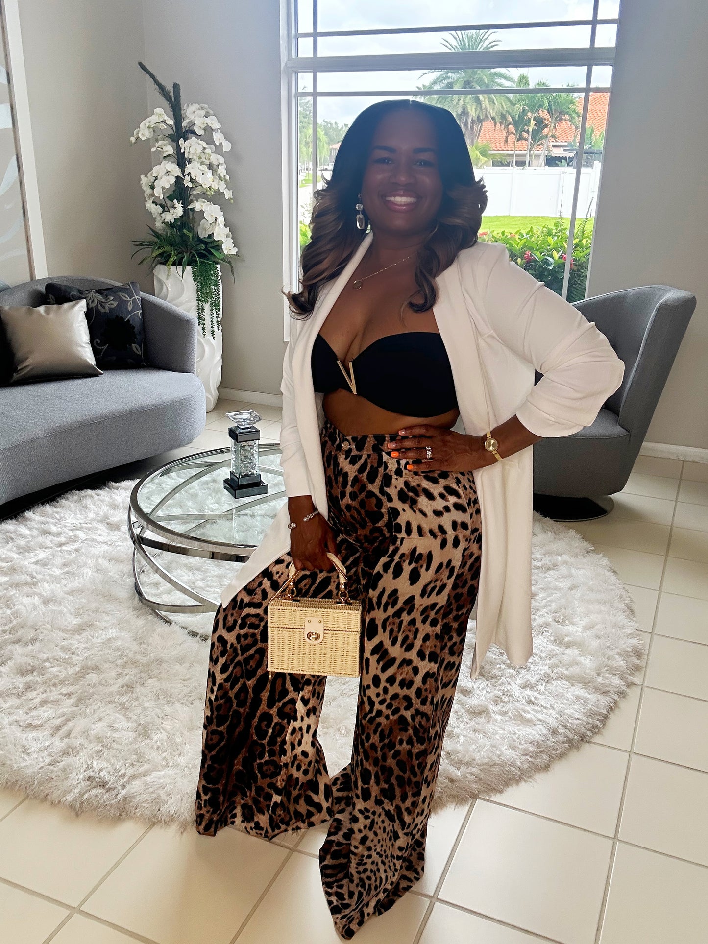 SEXY CHEETAH PANTS SET