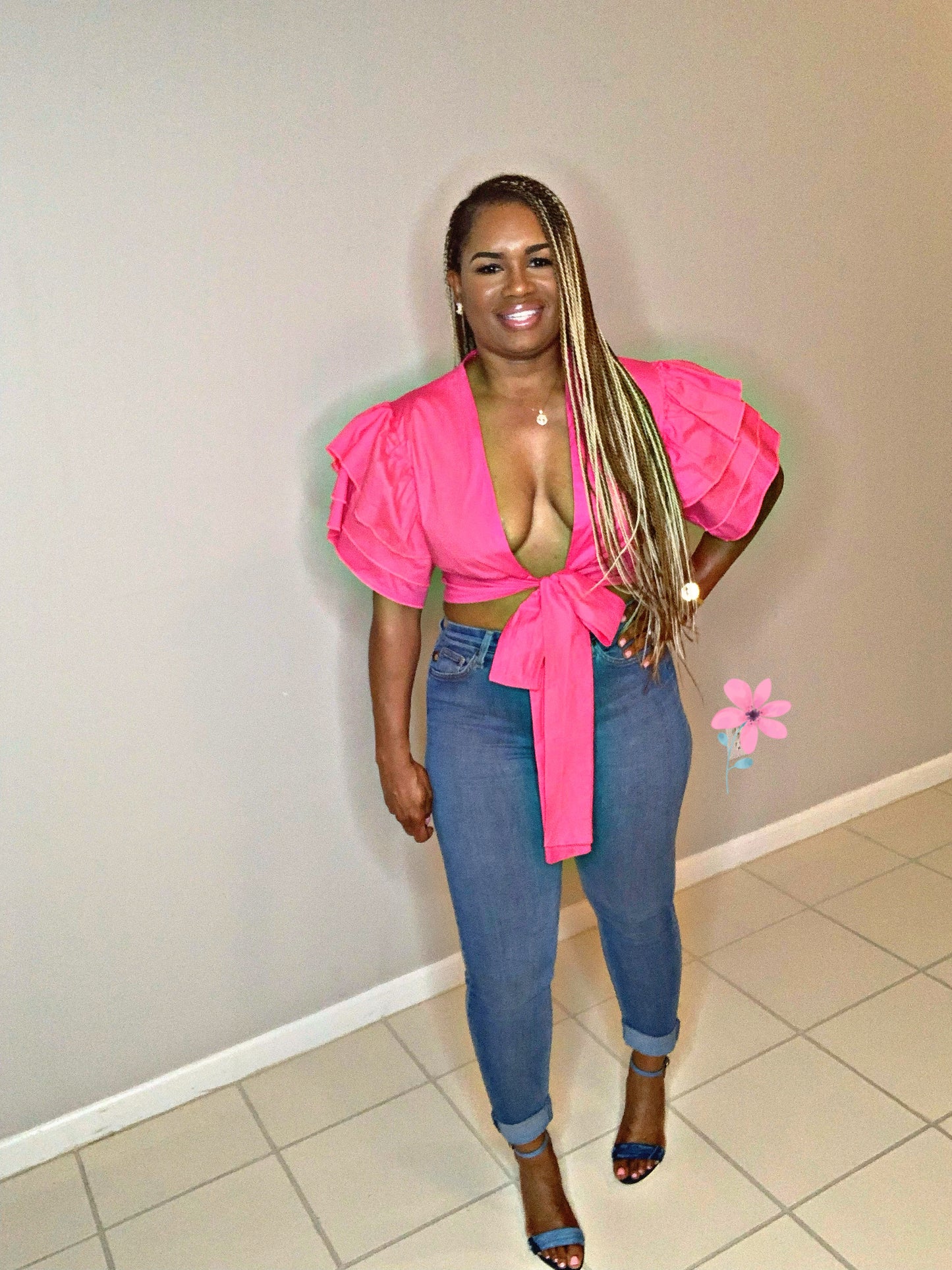 SPUNKY PINK BLOUSE