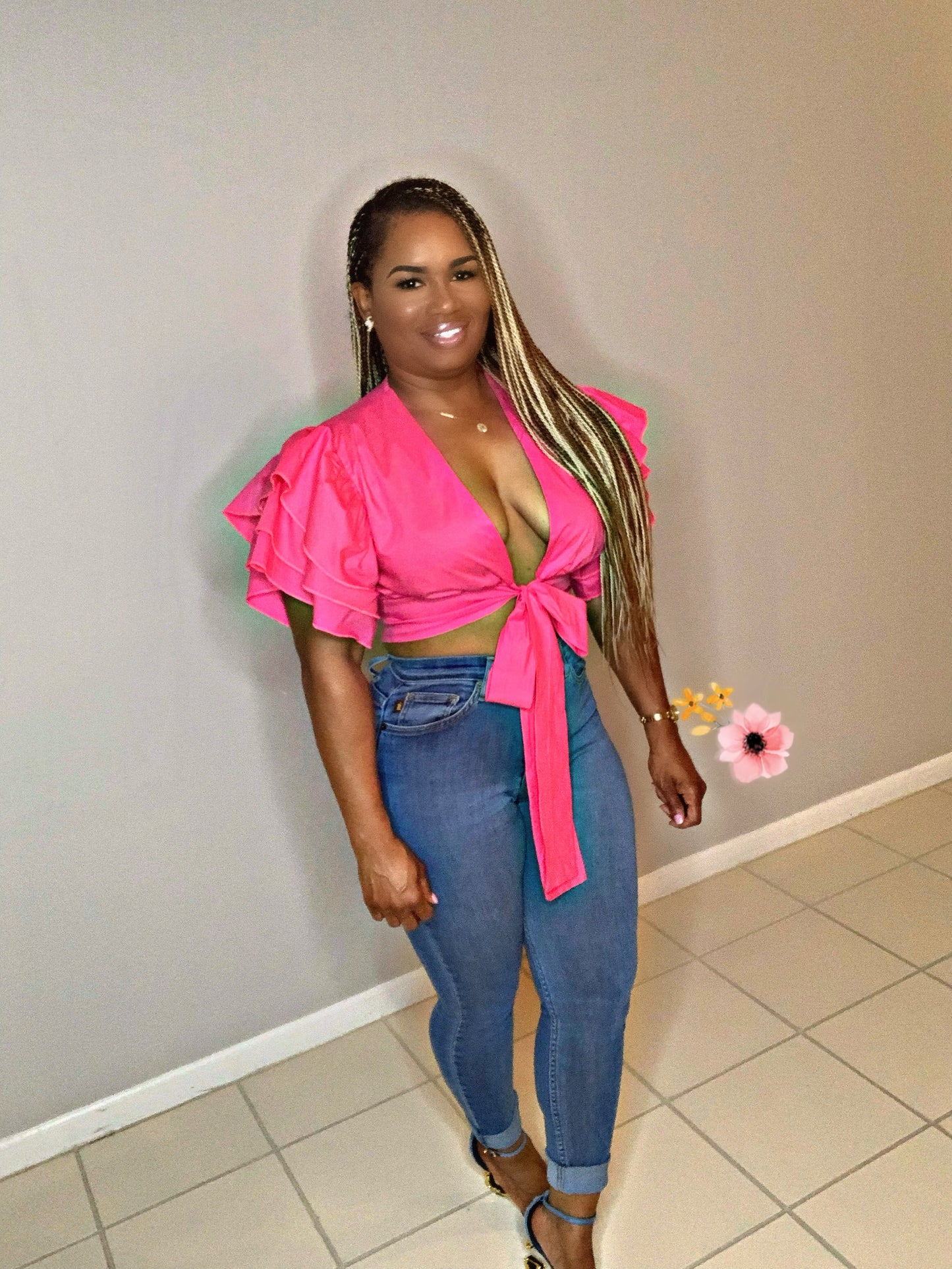 SPUNKY PINK BLOUSE