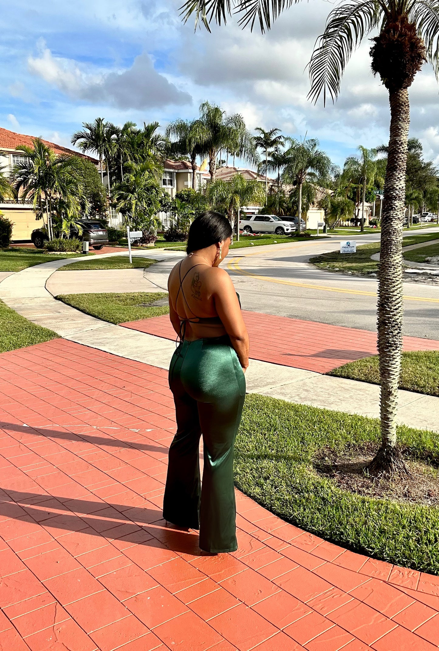 EMERALD GREEN JUMPSUIT