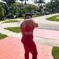 NICOLE BANDAGE PANTS SET